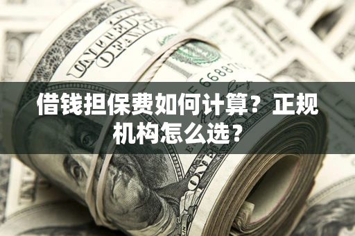 武汉借钱担保费如何计算？正规机构怎么选？