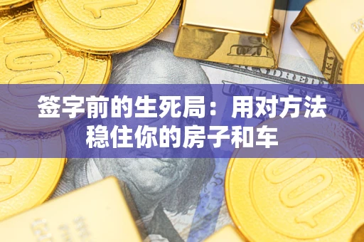 武汉签字前的生死局：用对方法稳住你的房子和车