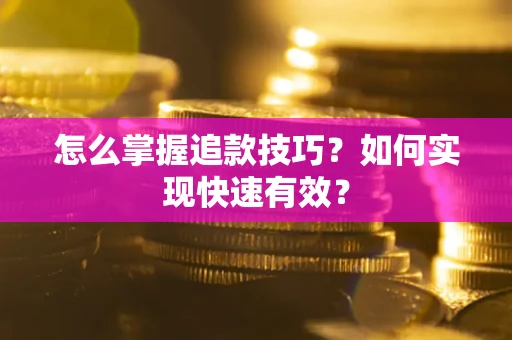 武汉怎么掌握追款技巧？如何实现快速有效？