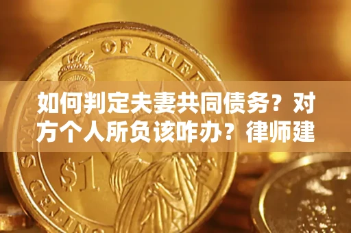 武汉如何判定夫妻共同债务？对方个人所负该咋办？律师建议