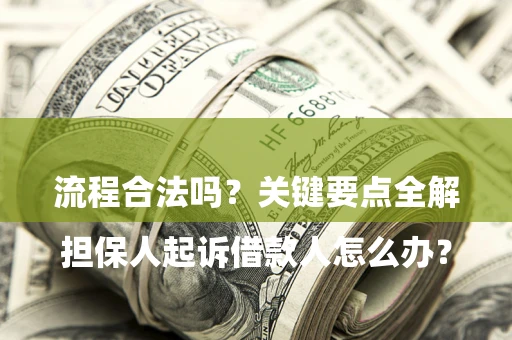 武汉

担保人起诉借款人怎么办？流程合法吗？关键要点全解析