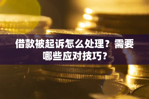 武汉借款被起诉怎么处理？需要哪些应对技巧？