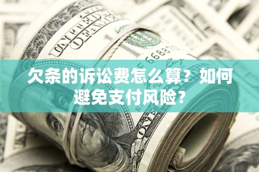 武汉欠条的诉讼费怎么算？如何避免支付风险？