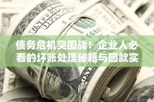 武汉债务危机突围战！企业人必看的坏账处理秘籍与回款实战指南
